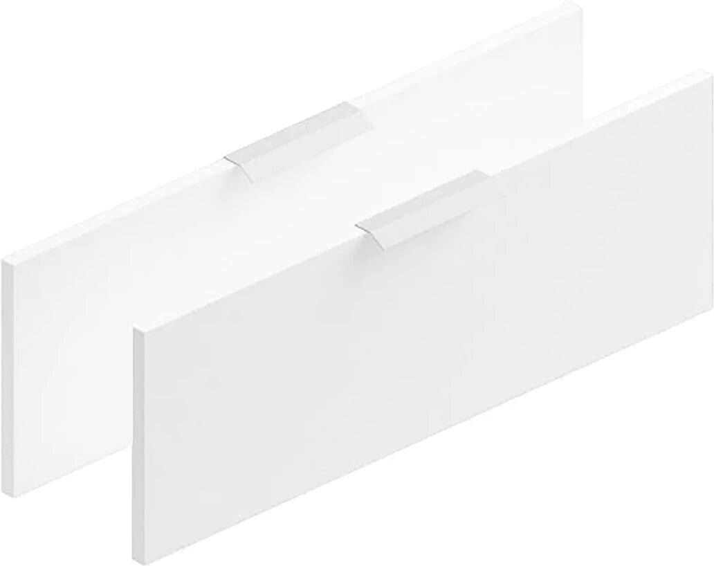 Coppia Di Frontali Modul In Legno Bianco Opaco Con Maniglia 80x27,2 Cm (Lxh)