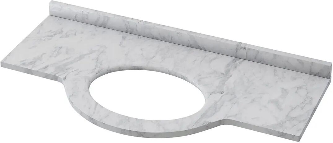 Top Palace Lavabo Soprapiano In Marmo Di Carrara Bianco E Grigio 101x51 Cm (Lxp)