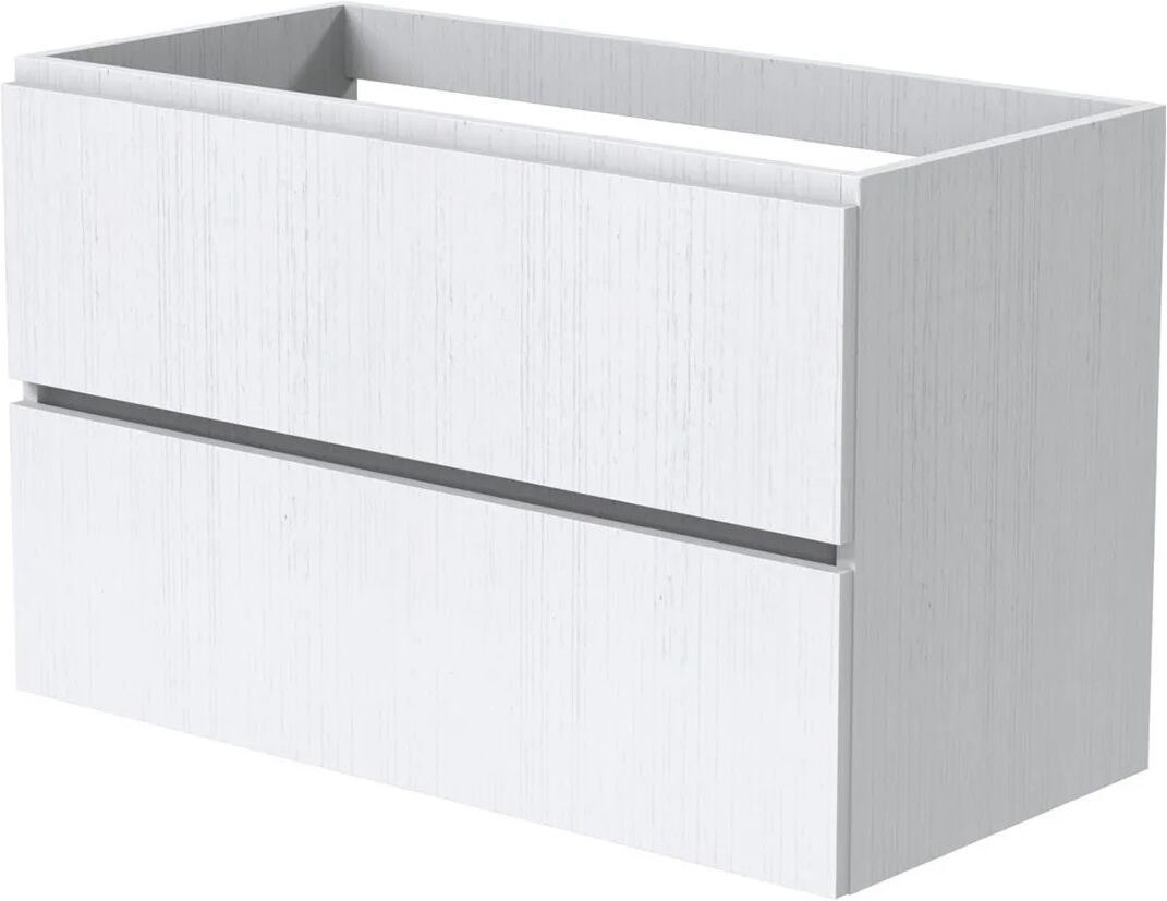 Base Miami Scasso A Destra In Legno Bianco Foresta 2 Cassetti 90x39x50 Cm (Lxpxh)