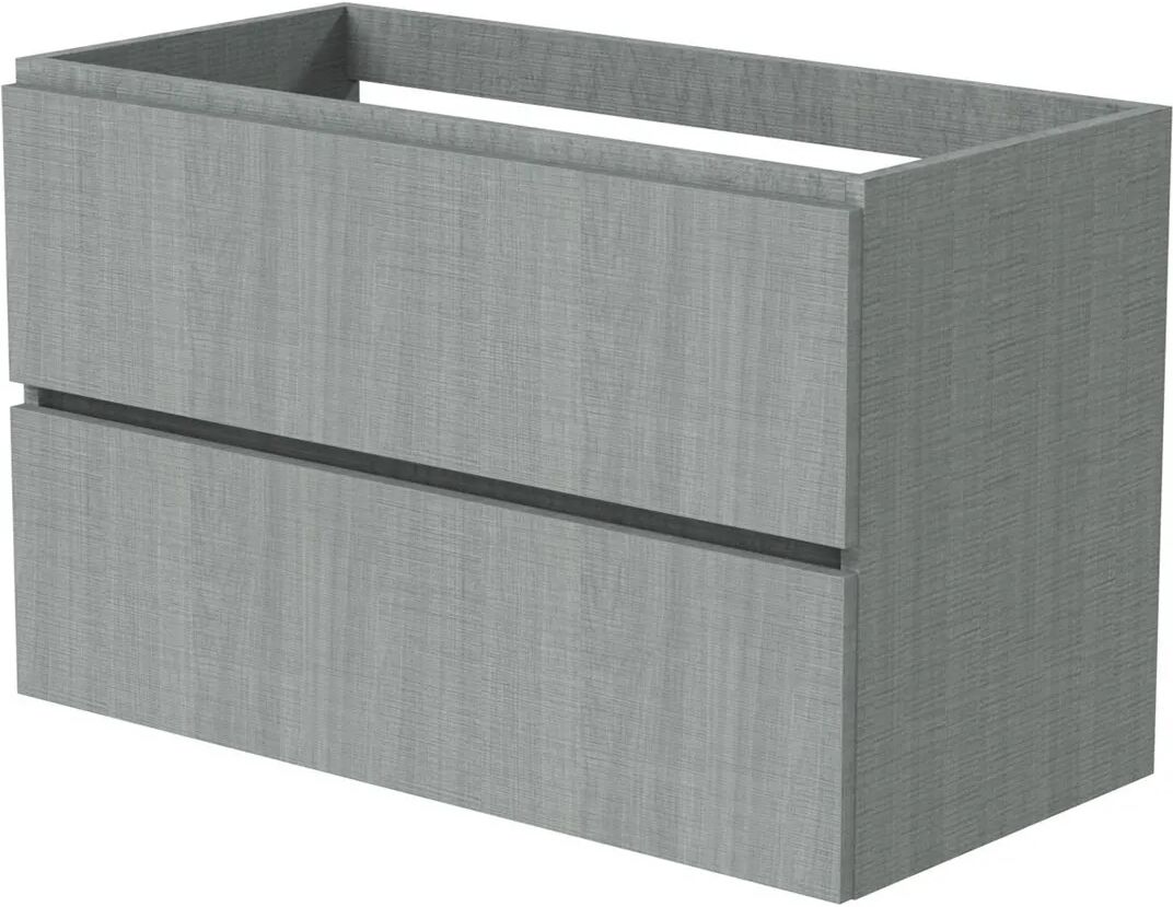 Base Miami Scasso A Sinistra In Legno Argilla 2 Cassetti 90x39x50 Cm (Lxpxh)