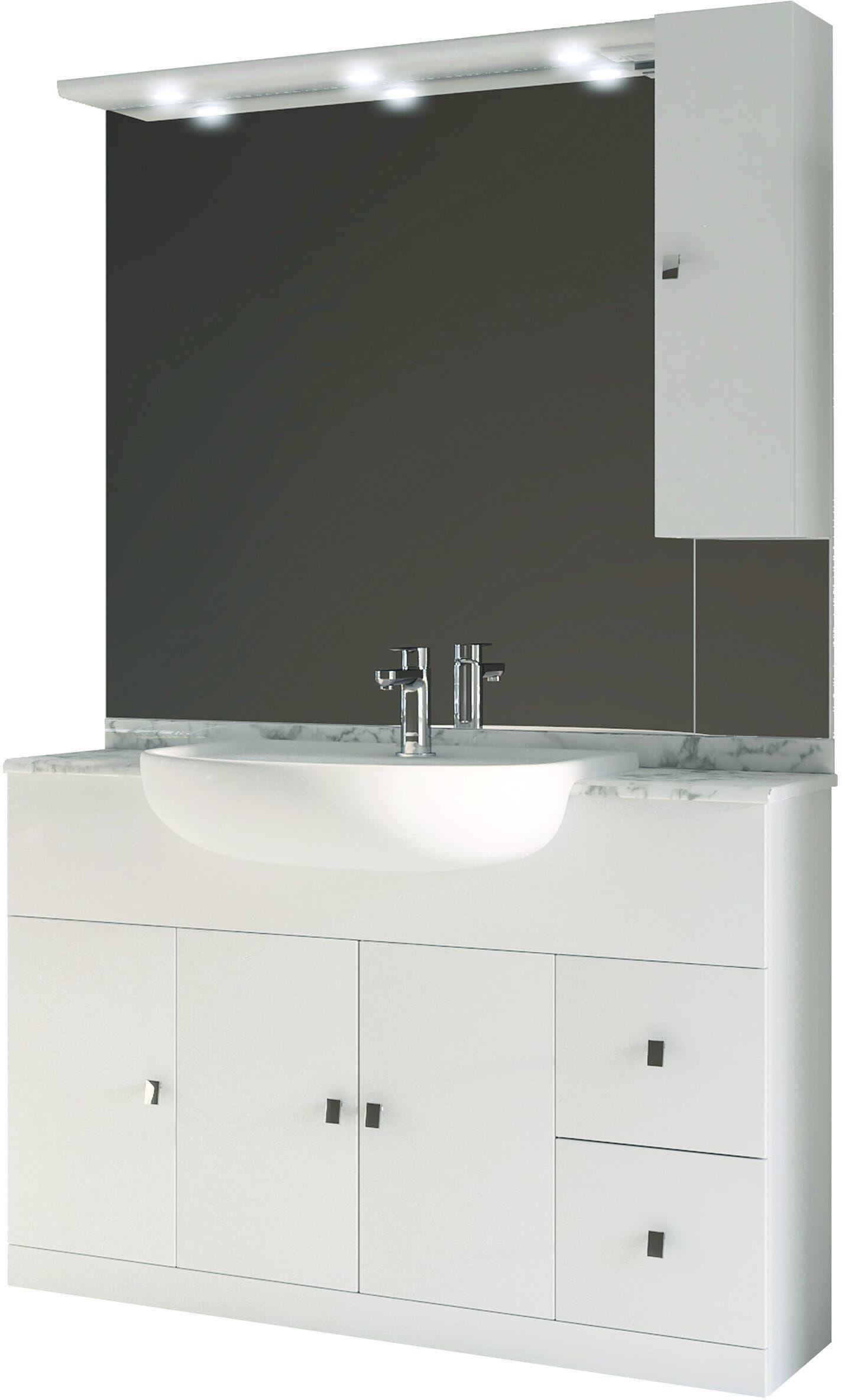 Tettino Led Palace Bianco Lucido 120 Cm  (L) Tettino Led Palace Bianco Lucido 120 Cm  (L)