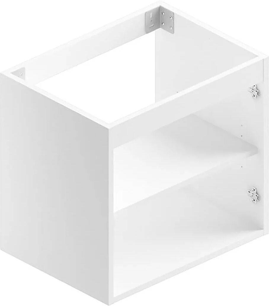 Base Sospesa Modul In Legno Bianco Opaco Per 2 Ante 60x55x43 Cm (Lxhxp)