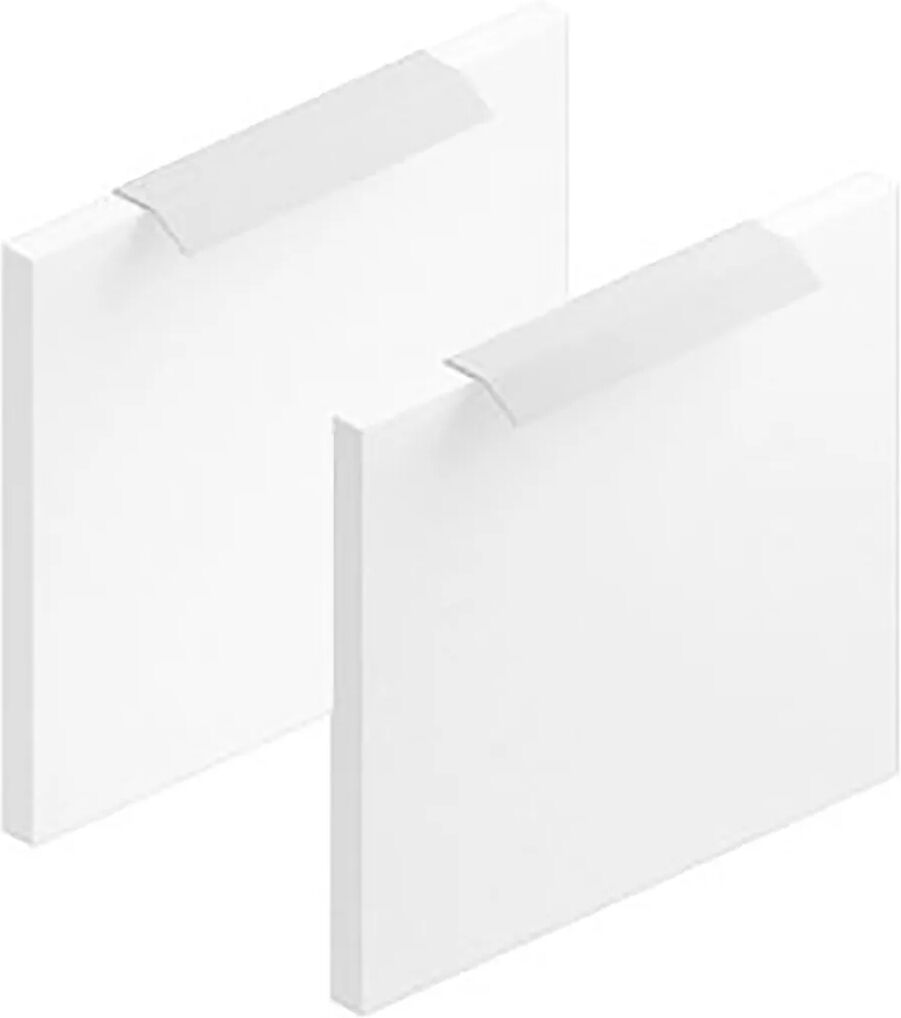 Coppia Di Frontali Modul In Legno Bianco Opaco Con Maniglia 30x27,2 Cm (Lxh)