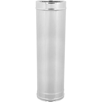 Tubo in Acciaio Inox Bricoman Doppia Parete - 316-304 - 100mm x 1000mm Tubo in Acciaio Inox Bricoman Doppia Parete - 316-304 - 100mm x 1000mm