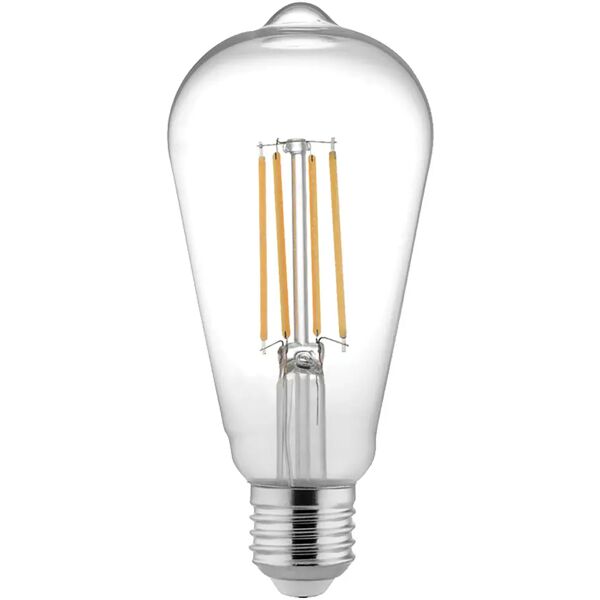 tecnomat lampadina vivida led filamento retro e27 8w=77w 1100 lumen 3000k luce calda Ø 64x140 mm