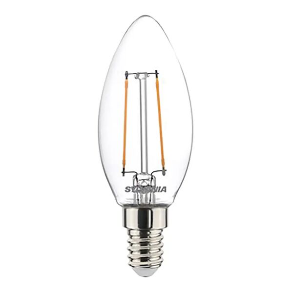 feilo_sylvania lampadina sylvania led filamento oliva e14 2,5w=25w 250 lumen 2700k luce calda Ø 35x97 mm