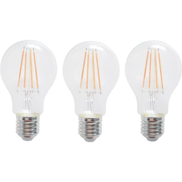 vivida international 3 lampadine vivida led filamento goccia e27 9w=88w 1300 lumen 4000k luce bianca Ø60x105 mm