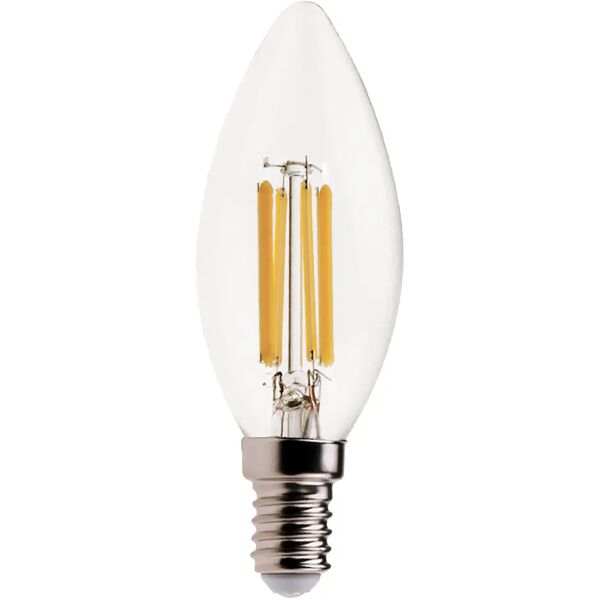 tecnomat lampadina vivida led filamento oliva e14 6w=63w 806 lumen 4000k luce bianca Ø 35x98 mm