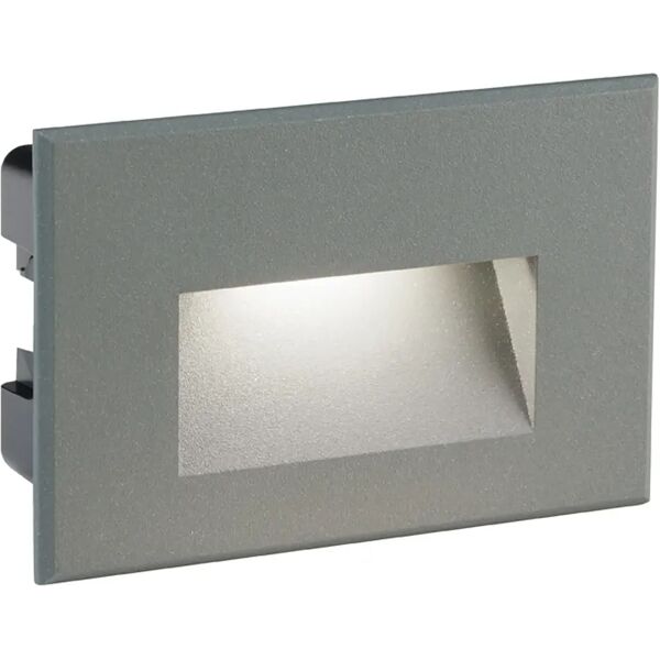 tecnomat segnapasso spina ap da incasso led 3w 300 lumen ip65 grigio per scatola 3 moduli