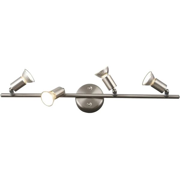 tecnomat barra 4 faretti globo modello slim in metallo attacco gu10 4x50w (lampadine escluse)