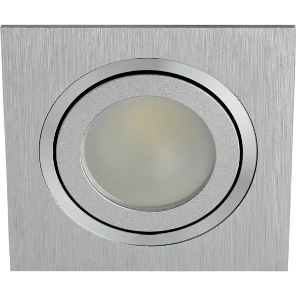 vivida faretto incasso  led cob 5w quadro silver 4000k 500 lumen dimensioni 92x92x43 mm