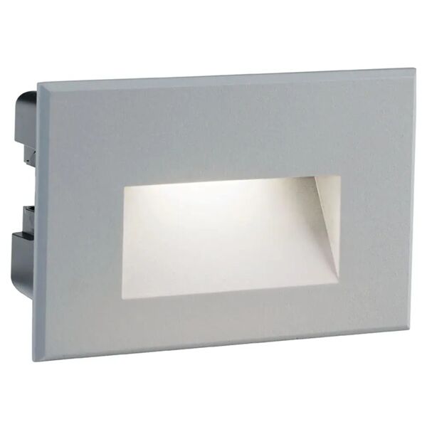 tecnomat segnapasso spina ap da incasso led 3w 300 lumen ip65 alluminio per scatola 3 moduli