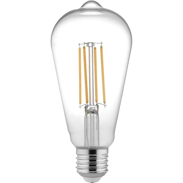 tecnomat lampadina vivida led filamento retro e27 8w=80w 1150 lumen 4000k luce bianca Ø 64x140 mm