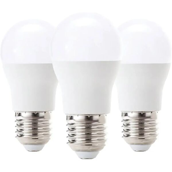 tecnomat 3 lampadine suprema led minisfera e27 8w=60w 806 lumen 3000k lucecalda Ø 45x90 mm