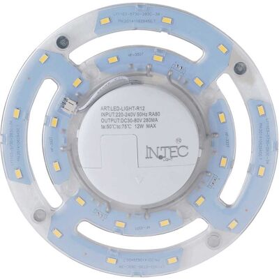 Intec_fan MODULO LED 8W 1210 lumen CCT Ø 96x22 mm Intec_fan MODULO LED 8W 1210 lumen CCT Ø 96x22 mm