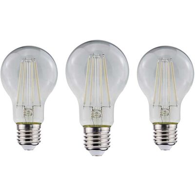 Suprema 3 LAMPADINE LED FILAMENTO BIANCO GOCCIA E27 7W 806 lm 6500K LUCE FREDDA Ø 60x108 mm Suprema 3 LAMPADINE LED FILAMENTO BIANCO GOCCIA E27 7W 806 lm 6500K LUCE FREDDA Ø 60x108 mm