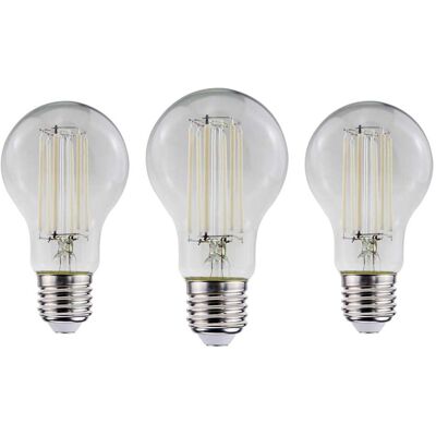 Suprema 3 LAMPADINE LED FILAMENTO BIANCO GOCCIA E27 10,5W 1521 lm 4000K LUCE BIANCA Ø60x108mm Suprema 3 LAMPADINE LED FILAMENTO BIANCO GOCCIA E27 10,5W 1521 lm 4000K LUCE BIANCA Ø60x108mm