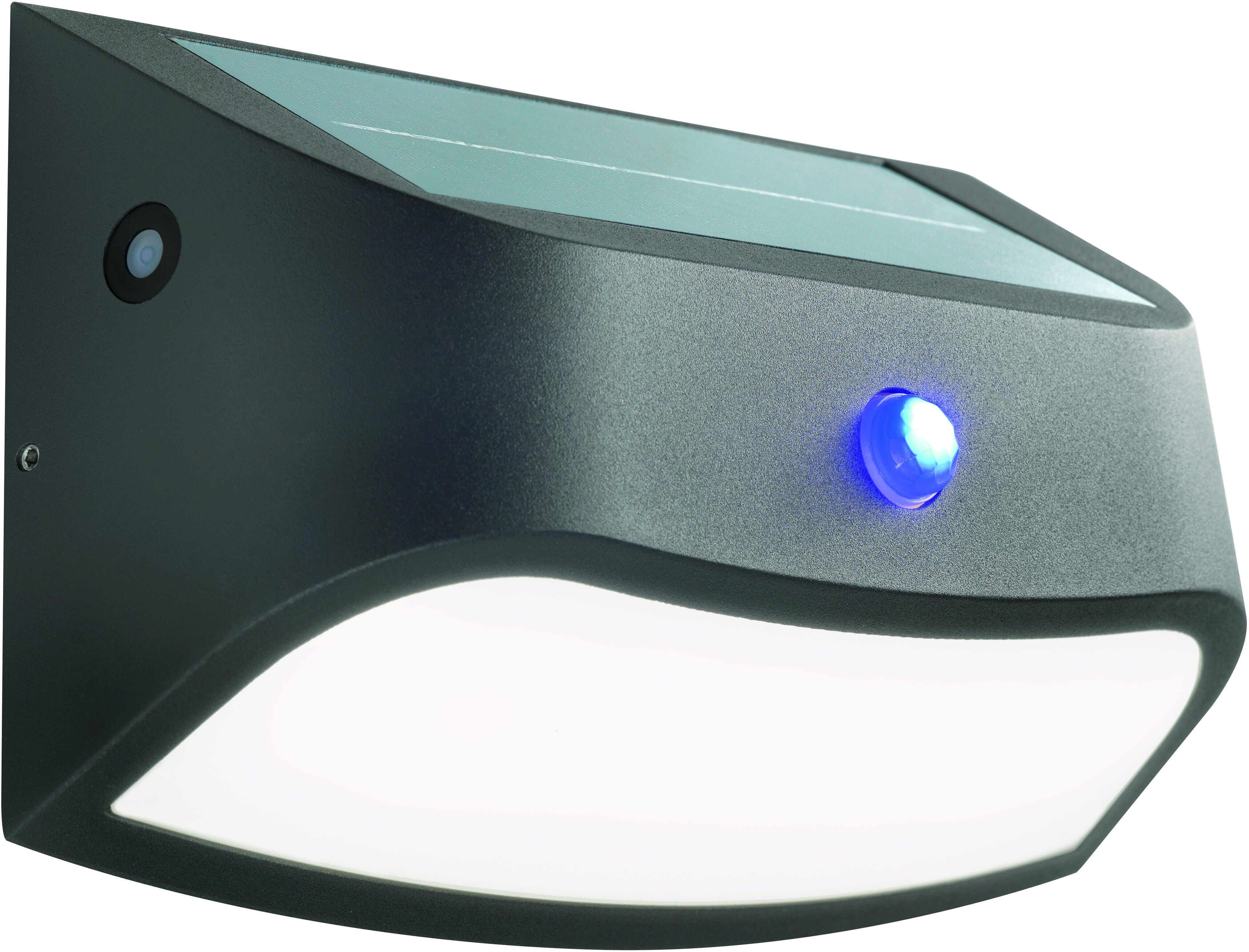 Applique Solare Led 1,7w In Alluminio Colore Grigio Applique Solare Led 1,7w In Alluminio Colore Grigio