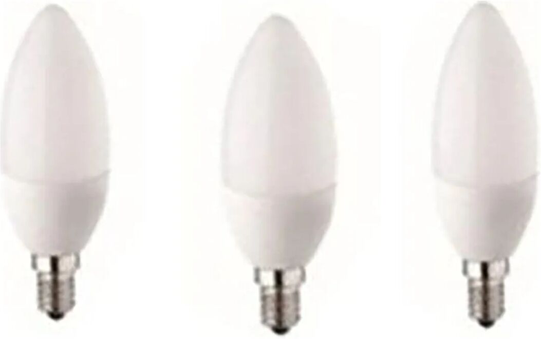 3 Lampadine Led Oliva E14 8w=60w 806 Lumen 3000k Luce Calda