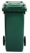 Bidone Carrellato Mobilplastic 240 L  Verde Con Coperchio Bidone Carrellato Mobilplastic 240 L  Verde Con Coperchio