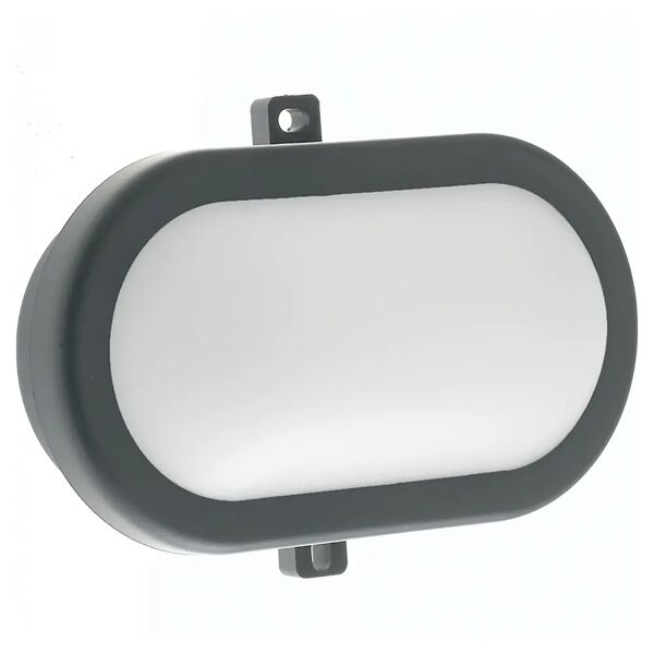 tecnomat plafoniera extra led 10w ip54 ovale grigio antracite