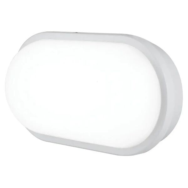 tecnomat plafoniera led da esterno intec shelly 15w ovale 4000k 1200 lumen ip65 colore bianco