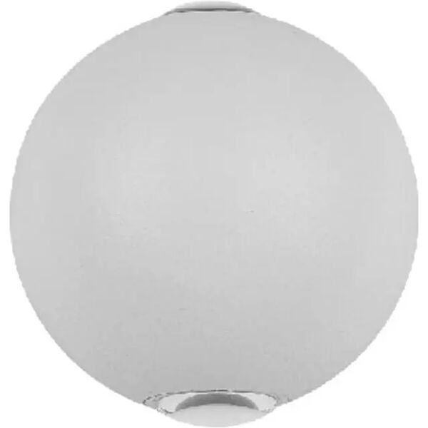 tecnomat applique led 2w in alluminio colore bianco 4000k ip65 Ø 10 cm