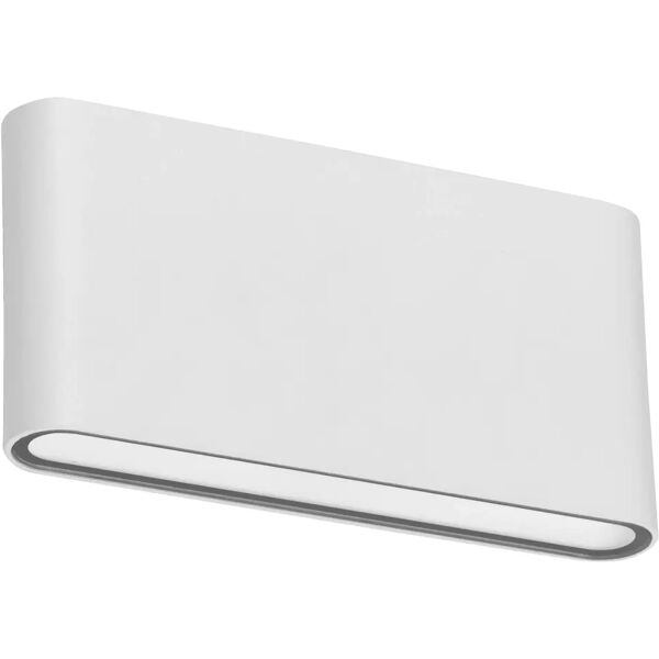 vivida lampada esterno slim tonda media led 12w in alluminio bianca