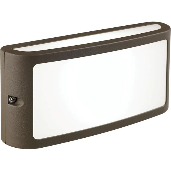 tecnomat applique led screen 10w 700 lumen 4000k luce bianca acciaio corten 220x108x64 mm ip54