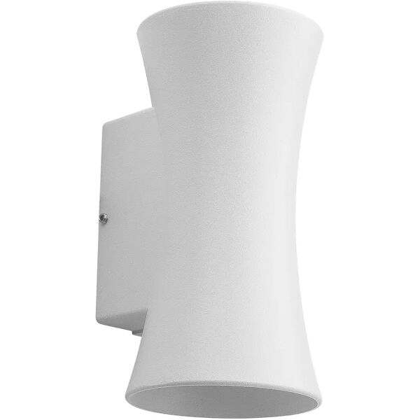 vivida applique led verticale da esterno  flute 2x7w 990 lumen 3000k luce calda bianco ip54