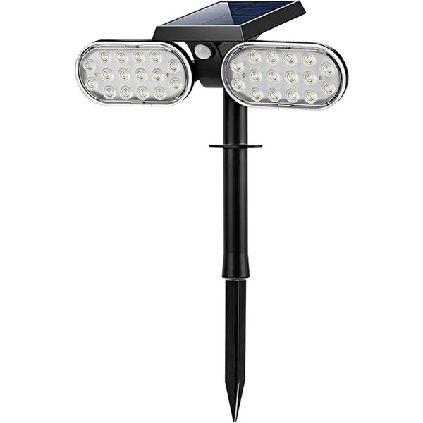 tecnomat picchetto solare 6,4w fino a 600lm 6500k orientabile con sensore crepuscolare e di movimento