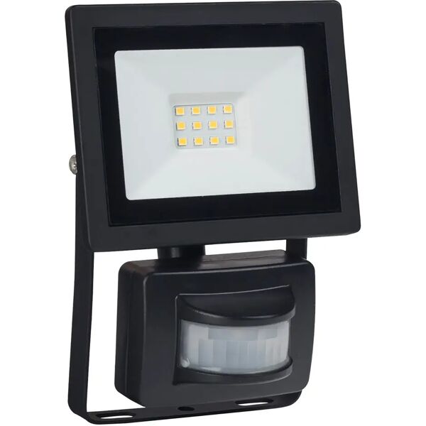 parko proiettore led  10w 1100 lumen 4000k luce bianca sensore pir 11,5x6,7x15,55 cm ip65