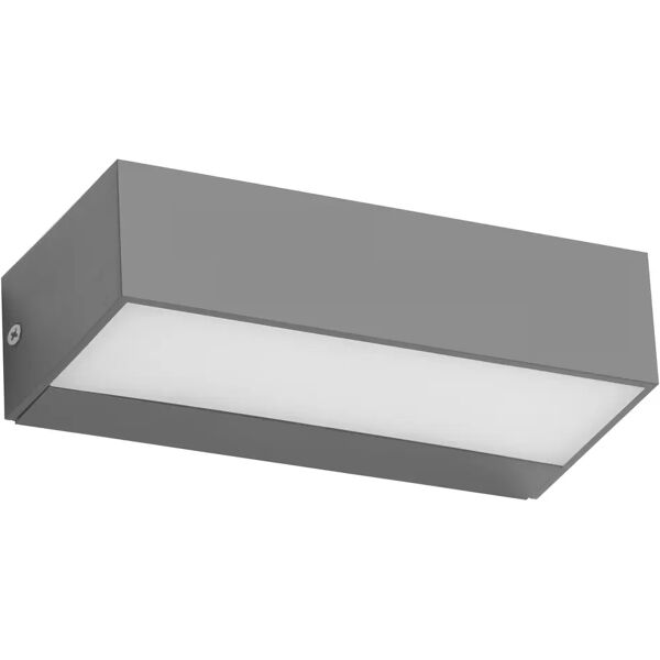 vivida applique esterno led 8w plastica colore grigio