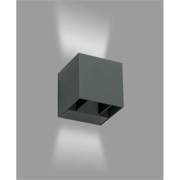 vivida applique led esterno in alluminio flusso regolabile 6w totali colore grigio