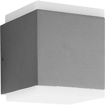 Vivida APPLIQUE LED CUBO DA ESTERNO TODDY 2x6W 540 lumen 3000K LUCE CALDA ANTRACITE IP54 Vivida APPLIQUE LED CUBO DA ESTERNO TODDY 2x6W 540 lumen 3000K LUCE CALDA ANTRACITE IP54