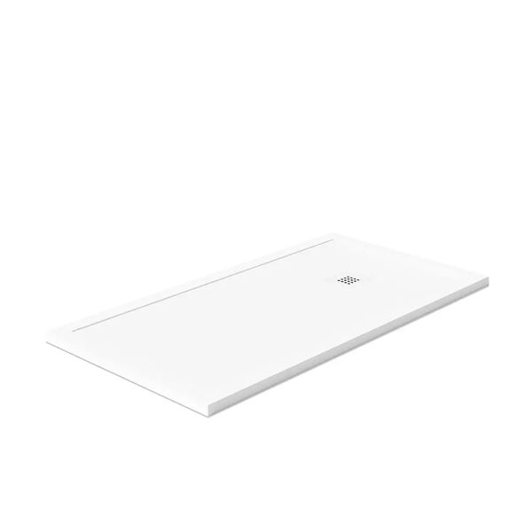tecnomat piatto doccia serie madison marmoresina colore bianco 70x140 cm h 3,5 cm piletta Ø 90 mm