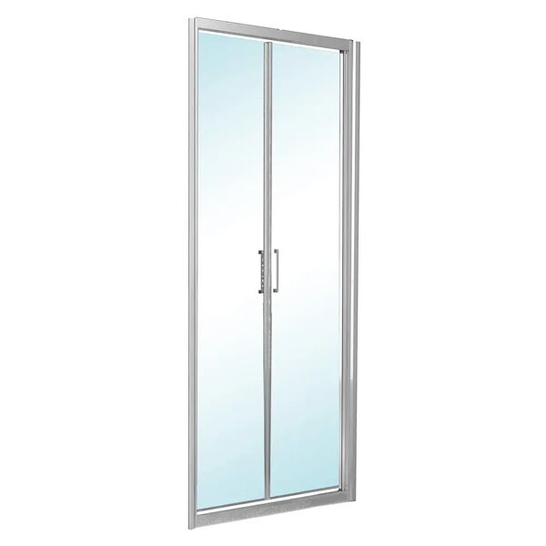 tecnomat porta doccia vita saloon 67-72 h 195 cm vetro temperato trasparente 6 mm profili argento lucido