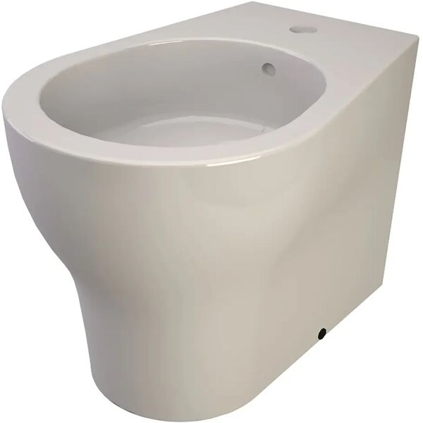 tecnomat bidet serie delta filo muro a terra in ceramica bianca