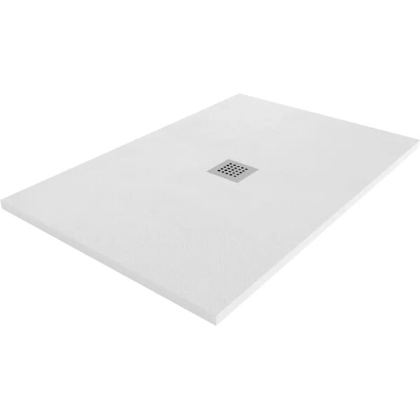 tecnomat piatto doccia tevere cemento marmoresina bianco 70x100 cm h 2,2 cm piletta Ø90 mm