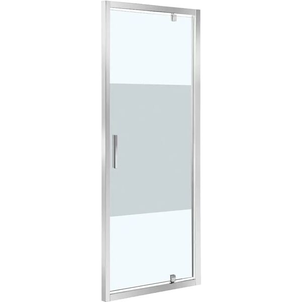 tecnomat porta doccia fenis battente 80 cm h200 vetro temperato serigrafato 6mm profili metallo cromato