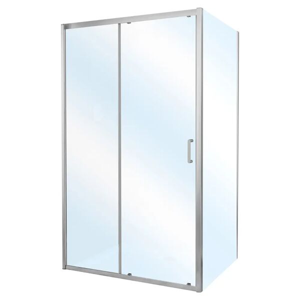 tecnomat porta doccia venere scorrevole 117-119 cm h190cm vetro temperato 6 mm trasparente profili cromo