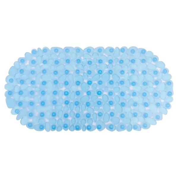 tecnomat tappeto doccia vasca kore ovale 67,5x34,5 cm antiscivolo in pvc trasparente blu