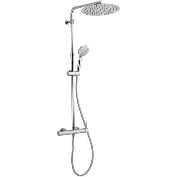 huber colonna doccia  liberty 2 getti cromo soffione inox Ø 300 mm miscelatore meccanico