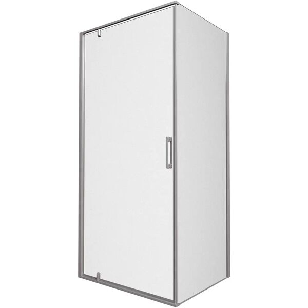 tecnomat porta luce battente (88-90) h200 cm profili cromo trasparente 6 mm abbinabile lato fisso