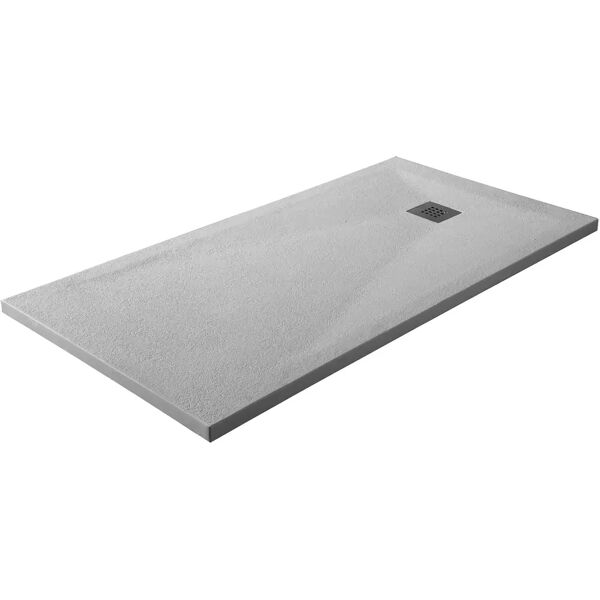 tecnomat piatto doccia serie swing in marmoresina bianco 70x120 cm h 2,7 cm piletta Ø 90 mm