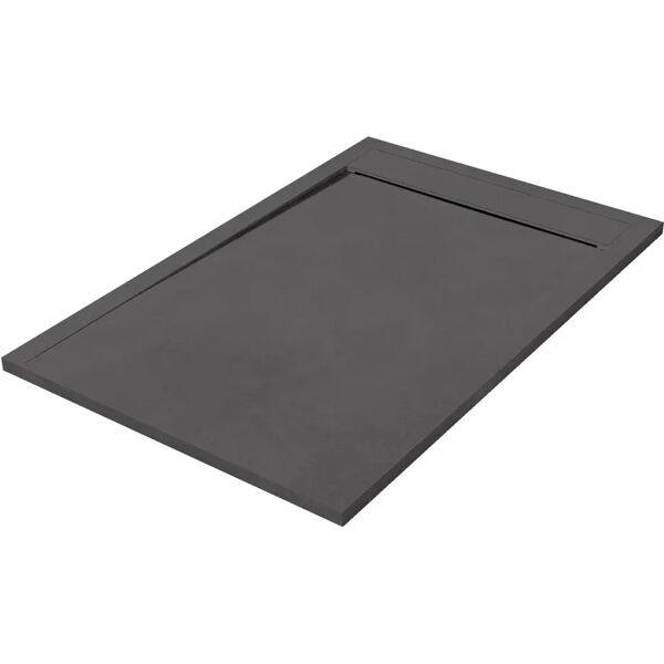 tecnomat piatto doccia serie high marmoresina spatolato piombo 80x140 h 3 cm piletta Ø 90 mm