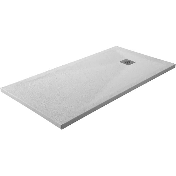 tecnomat piatto doccia serie swing in marmoresina bianco 70x140 cm h 2,7 cm piletta Ø 90 mm