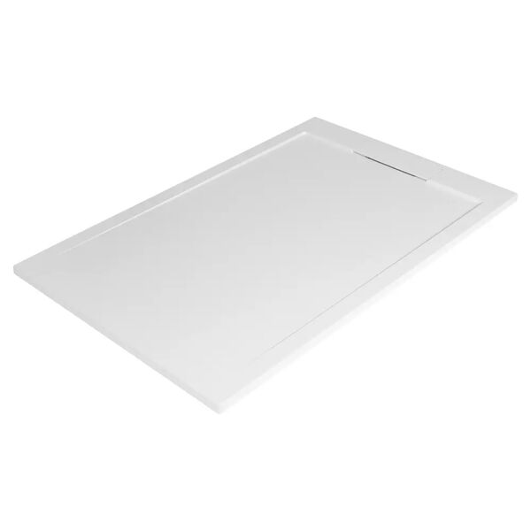 tecnomat piatto doccia serie neo effetto pietra in marmoresina bianco 80x100  cm h 2,5 cm