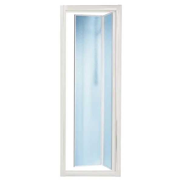 tecnomat porta doccia grancaym pieghevole (69-73) h185cm vetro temperato 3mm stampato profili bianchi