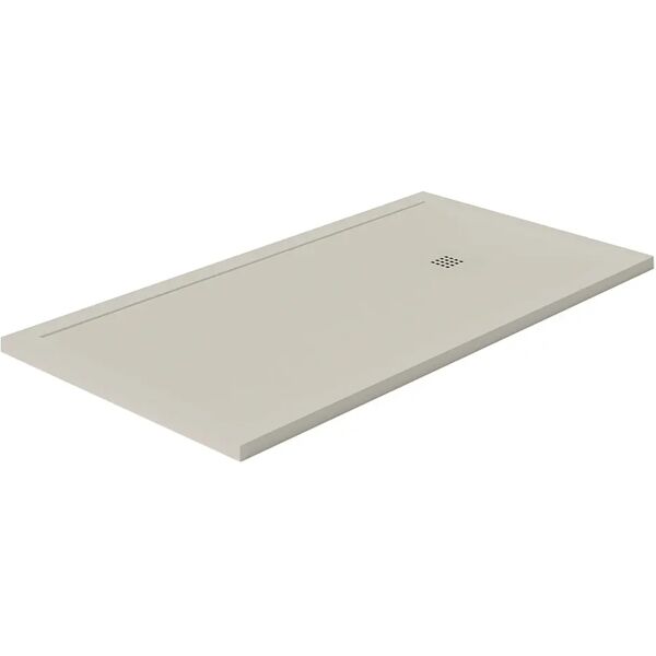 tecnomat piatto doccia serie madison marmoresina colore sabbia 80x120 cm h 3,5 cm piletta Ø 90 mm